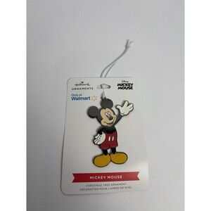 2023 Disney Hallmark Christmas tree ornament Mickey Mouse Waving  Flat Metal